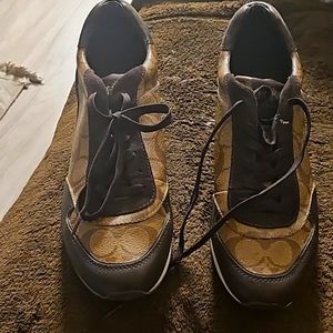 Coach Shoes Size 10. Dark brown and light brown.